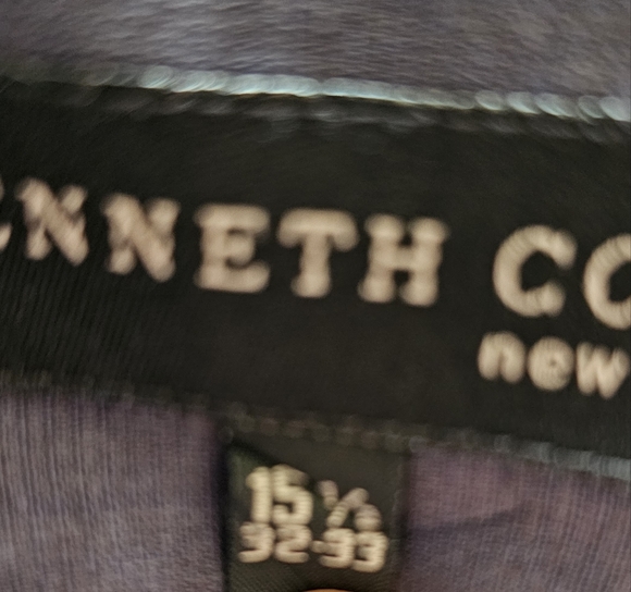 Kenneth Cole black long sleeve button down dress shirt men's size 15 - Picture 5 of 5